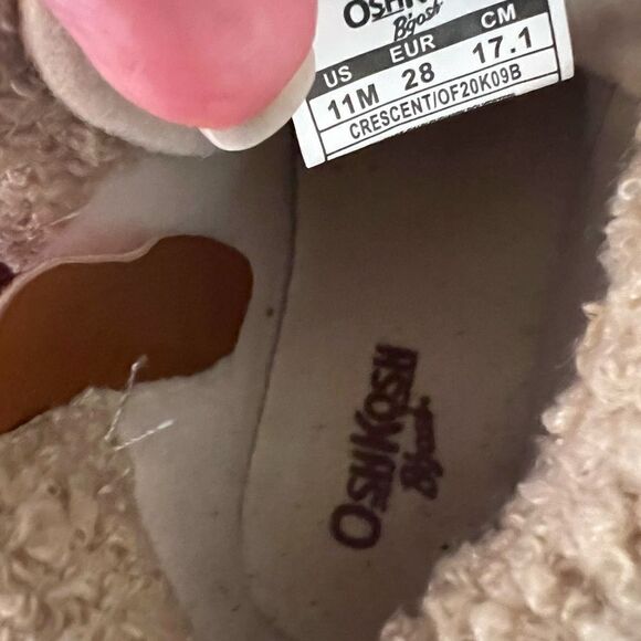 Oshkosh Faux Leather Size Zip Booties Toddlers kids size 11 M - Picture 7 of 7